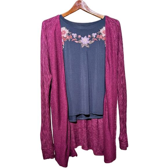 American eagle outfitters two piece soft embroidered t, sweater set size medium - Picture 1 of 7